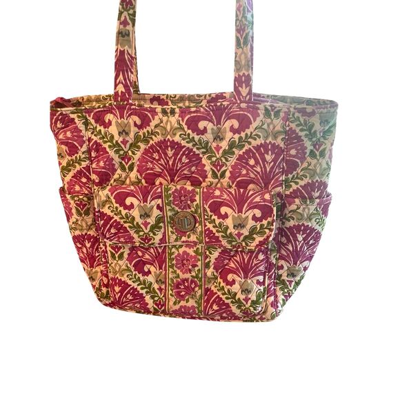 Vera Bradley Retired Julep Tulip Floral Print Tablet Tote Large Travel Work - Picture 12 of 14